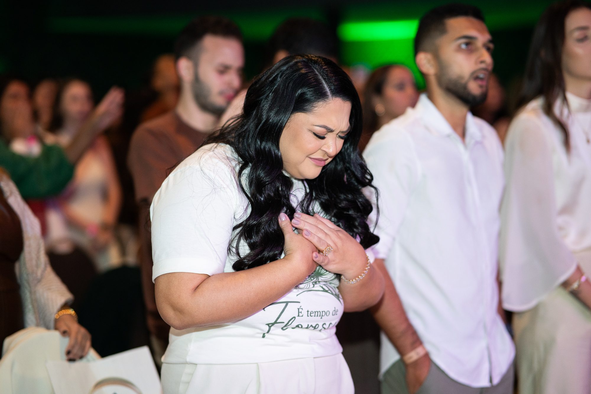 Participante emocionada